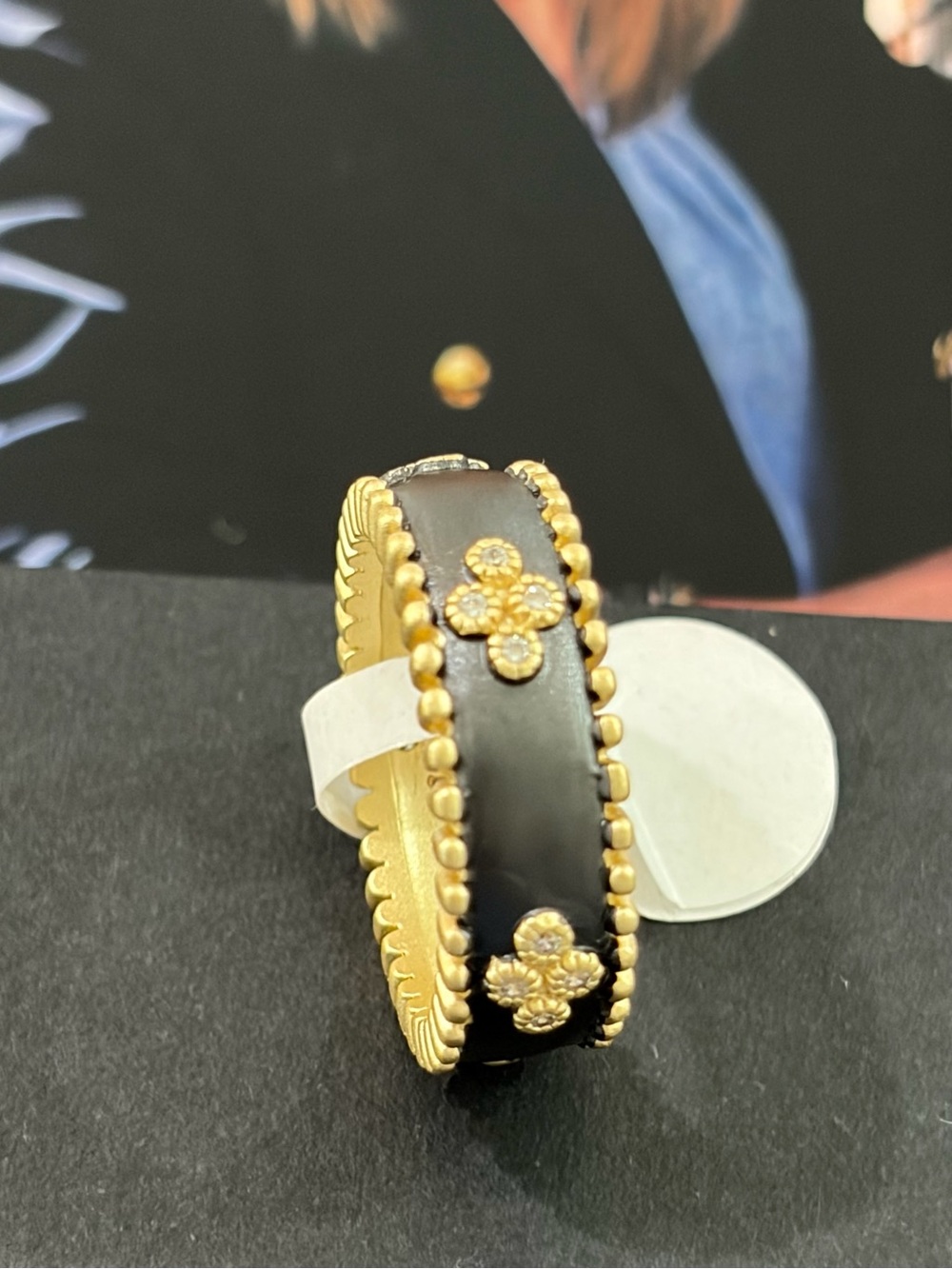 NWT SZ 9 Freida Rothman Clover Beaded Ring